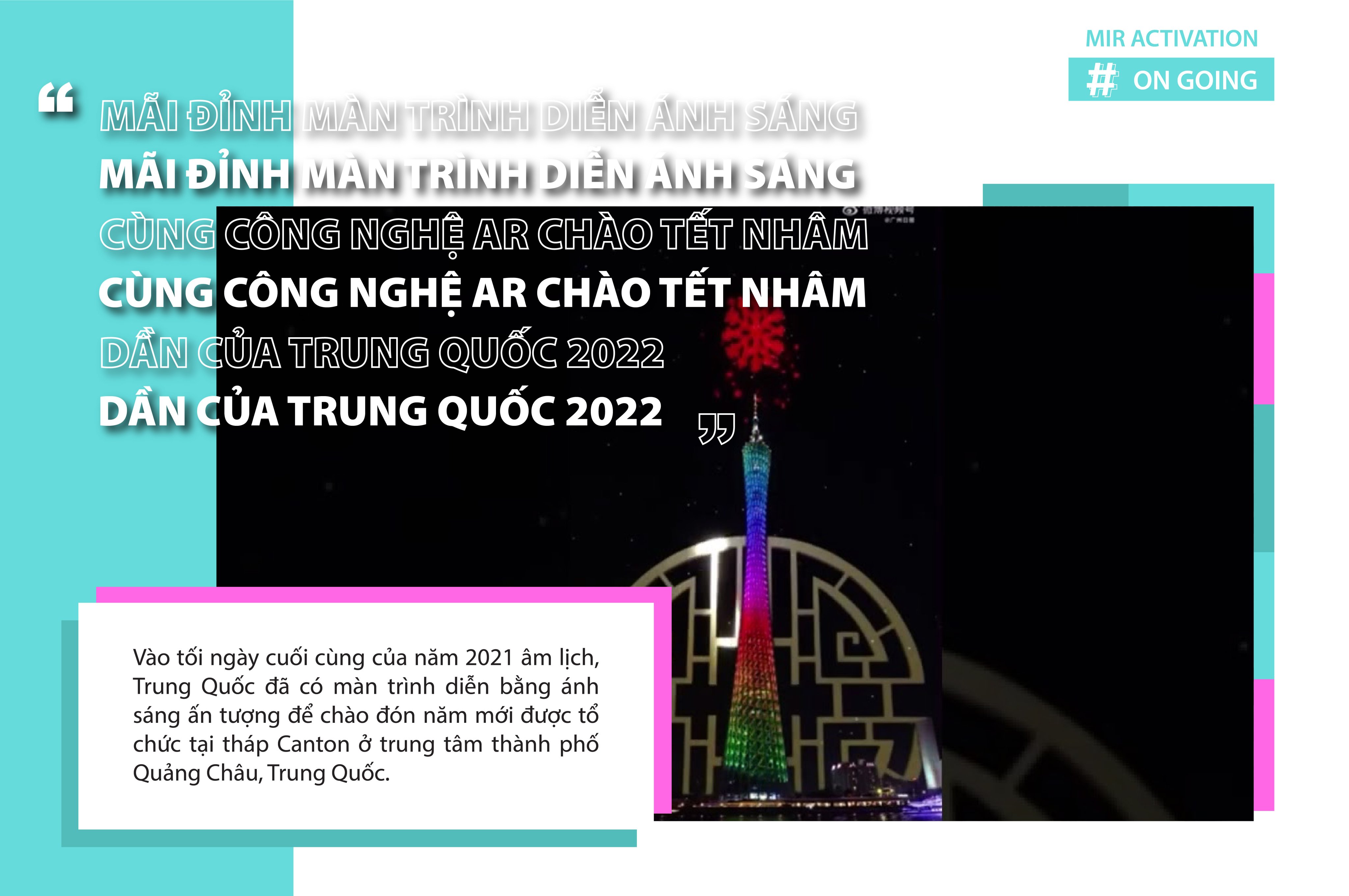 MÃI ĐỈNH MÀN TRÌNH DIỄN ÁNH SÁNG CÙNG CÔNG NGHỆ AR CHÀO TẾT NHÂM DẦN CỦA TRUNG QUỐC 2022